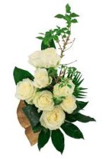 Buchet 7 trandafiri albi - imagine 2