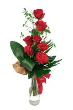 Buchet 7 trandafiri rosii - imagine 3