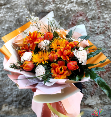 buchet-flori-portocalii-floral-studio-iasi