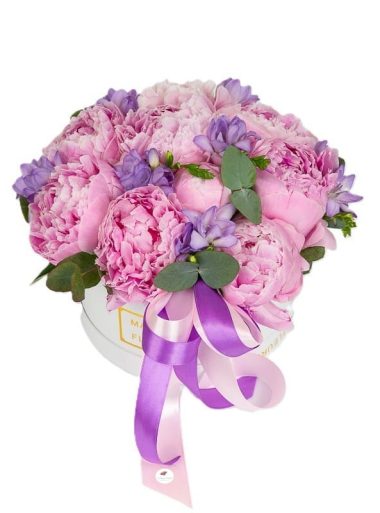 aranjamente-bujori-roz-si-frezii-mov-floral-studio-iasi