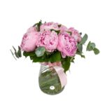 buchet-bujori-roz-si-eucalipt-floral-studio-iasi