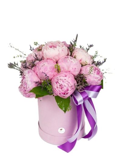 cutie-catifea-bujori-roz-limonium-si-lipidium-floral-studio-iasi