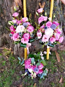 lumanari-cununie-flori-roz-floral-studio-iasi