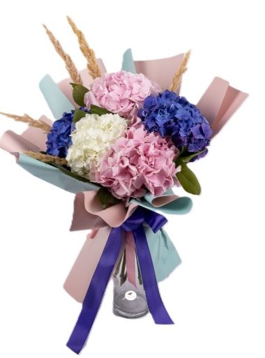 buchet-hortensii-roz-albe-albastre-floral-studio-iasi