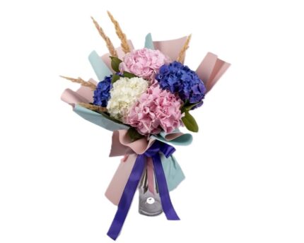 buchet-hortensii-roz-albe-albastre-floral-studio-iasi