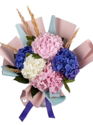 buchet-hortensii-roz-albe-si-albastre-floral-studio-iasi