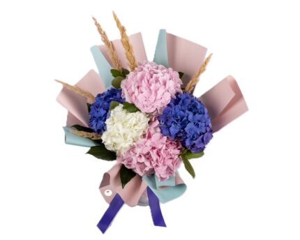 buchet-hortensii-roz-albe-si-albastre-floral-studio-iasi