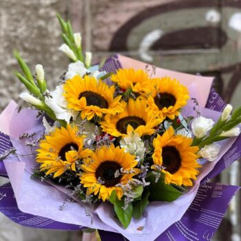 buchet-floarea-soarelui-floral-studio-iasi