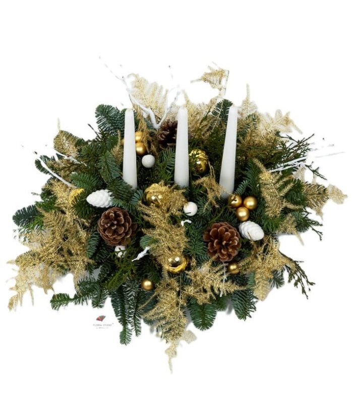 aranjament-craciun-masa-cu-lumanari-albe-floral-studio-iasi