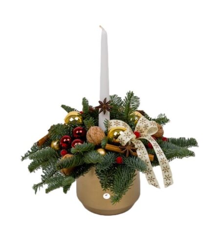 aranjament-de-sarbatoare-cu-lumanare-alba-floral-studio-iasi