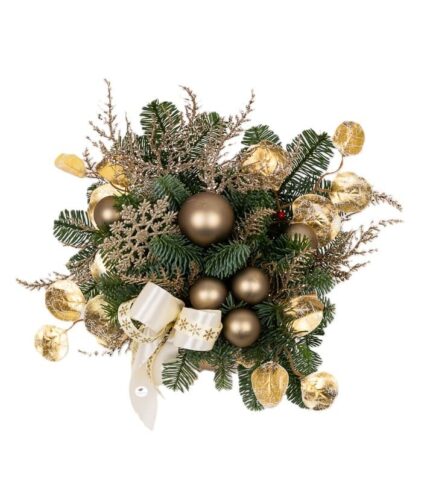 aranjament-iarna-globuri-aurii-floral-studio-iasi