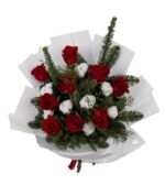 buchet-bumbac-cu-9-trandafiri-rosii-floral-studio-iasi