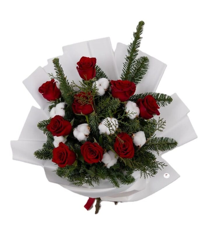 buchet-bumbac-cu-9-trandafiri-rosii-floral-studio-iasi