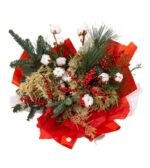 buchet-cotton-si-ilex-flori-iarna-floral-studio-iasi