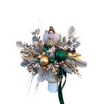 Aranjament în vas elegant cu brad artificial și zână