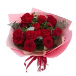 Buchet 11 trandafiri rosii - imagine 2