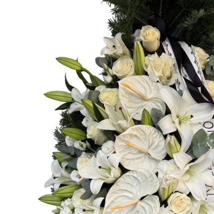 Coroană funerară White Memory - coroane funerare Iași
