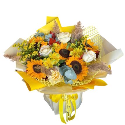 Buchet Sunshine & Pampas - Floral Studio Iași - imagine 2